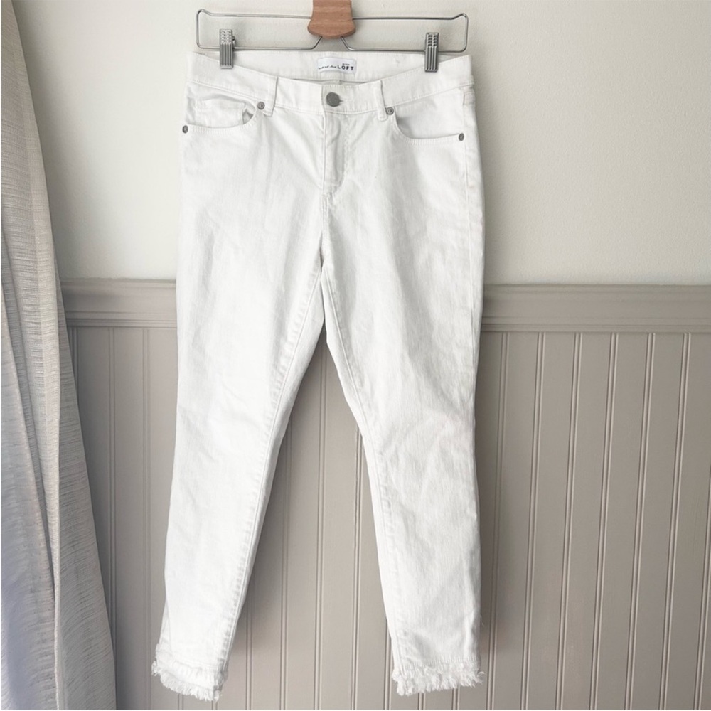 Classic LOFT Women's Ankle White Jeans size 6